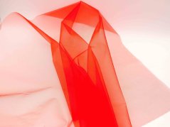 Organza - červená - šířka 36 cm