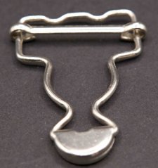 Kovová šlová pracka - strieborná - prievlak 3 cm