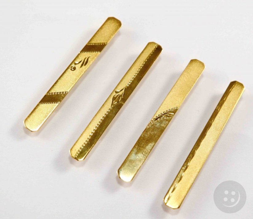 Tie clip - gold - mix - diameters 6.5 cm x 0.5 cm