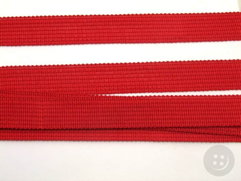 Rypsová stuha - červená - šírka 1,3 cm