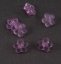 Children's button - light purple flower - transparent - diameter 1.3 cm