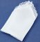 Satin festive handkerchief - white - dimensions 21 cm x 21 cm