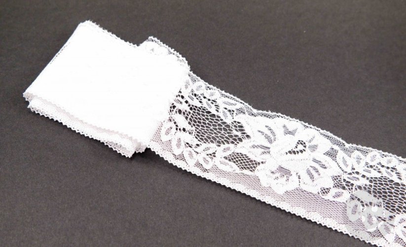 Polyester Lace - whte - width 6,6 cm