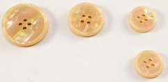 Oblekový gombík - dúhová žltá - priemer 1,5 cm