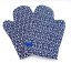 Topflappen mit Teflon und Magnet - Blaudruck - 1 Paar