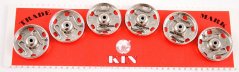 Metal KIN snaps 6 pcs - silver - diameter 1,8 cm, nr. 7