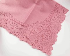 Lace square antique pink tablecloth