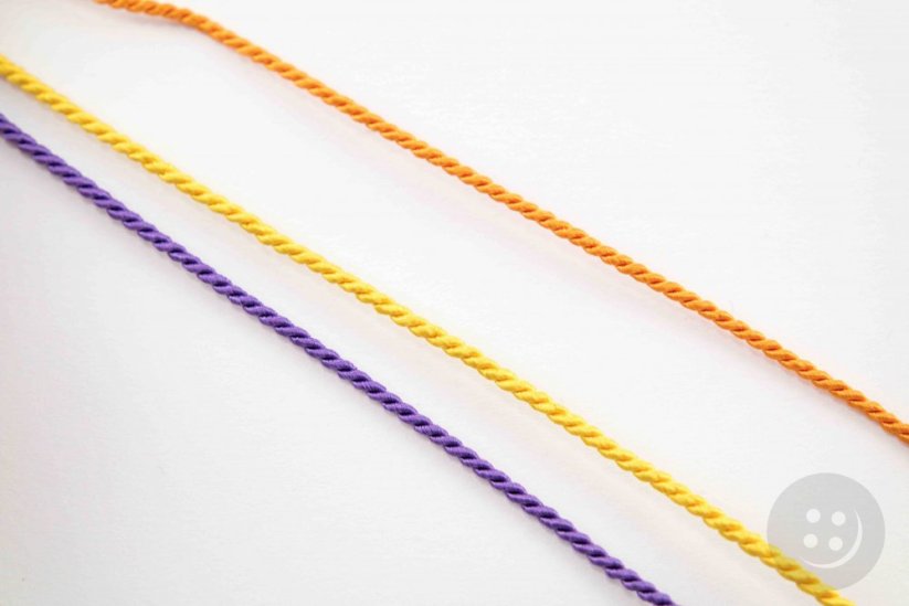 Twisted cords - more colors - diameter 0.25 cm
