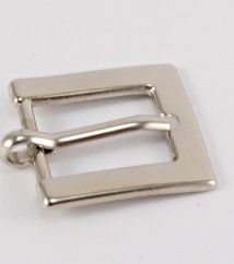 Kovová pásková spona - lesklá stříbrná - průvlek 1,5 cm