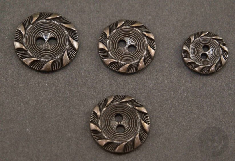 Metal button - antique brass- diameter 2,3 cm