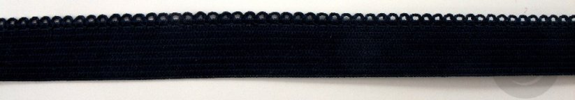 Ozdobná guma - tmavo modrá - šírka 1,5 cm