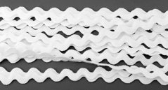 Zackenlitze - weiß - Breite 0,4 cm