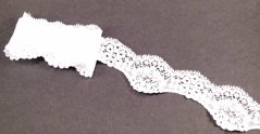 Elastická čipka - biela - šírka 4 cm