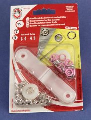 Roland snaps Baby - pink - diameter 0,97 cm - 15 pcs