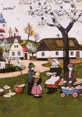 Sada 2 utěrek - Josef Lada - Jaro na vsi