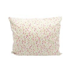Polštářek plněný BIO pohankovými slupkami - růžové kytičky se stopečkami - rozměr 35 cm x 28 cm