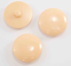 Knopf mit Unternaht - beige glänzend - Durchmesser 2,8 cm