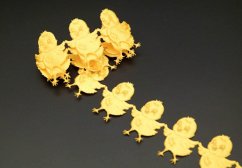 Saténové kuriatka v metráži - žltá