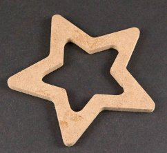 Wooden star for macrame - dimensions 12 cm x 10 cm