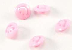 Knopf - smile - Annähen von unten  - rosa - Durchmesser 1,5 cm