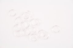 Ring - transparent - inner diameter 0,8 cm
