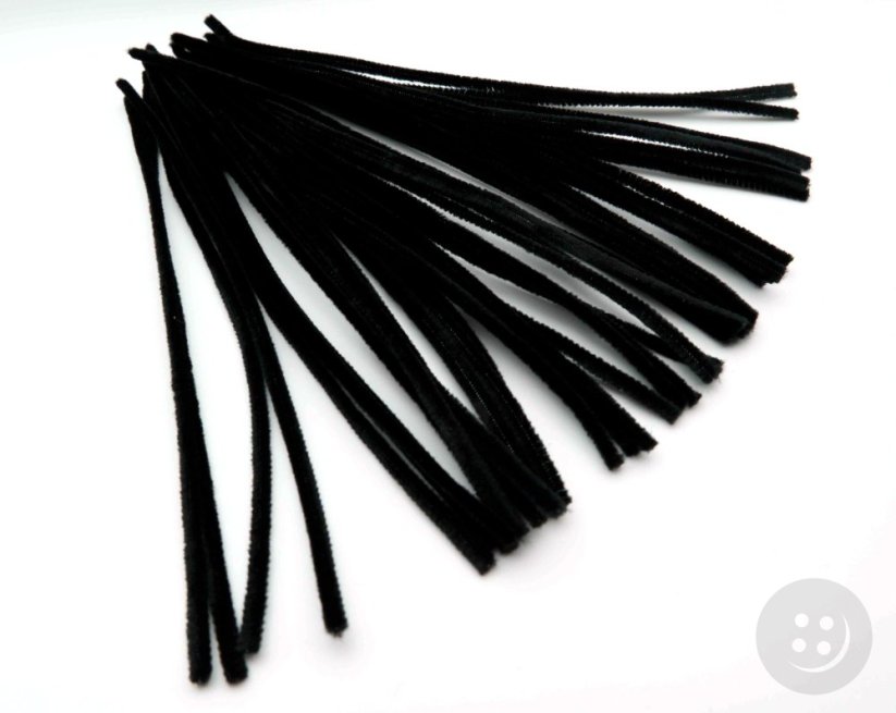 Dekorační drátek chlupatý - černá