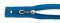 Petrol blue no. 5 spiral zipper with silver teardrop pull, 16 cm