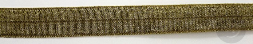 Fold over elastic trim - gold - 1,5 cm