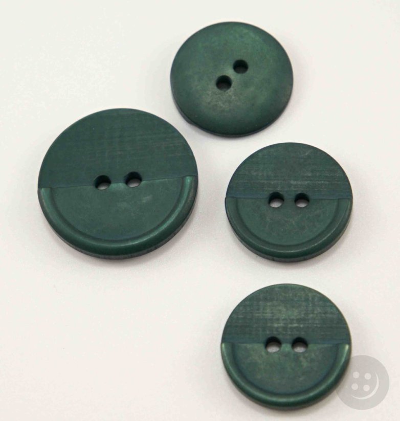 Hole button glossy - dark green - diameter 1.75 cm