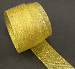 Lurexová stuha - zlatá - šírka 2,5 cm