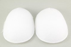 Wrapped shoulder pads - white - diameters 14,5 cm x 12,5 cm