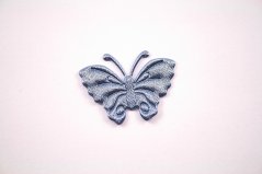Našívacie záplaty - Saténový motýľ - viac farebných variantov - rozmer 2,5 cm x 3,5 cm