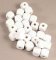 Wooden bead cube - white - size 1 cm x 1 cm x 1 cm