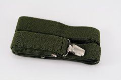 Pánské šle - vojenská zelená - šířka 3 cm