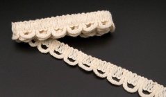 Galonový prýmek - obloučky - přírodní - šíře 1,5 cm