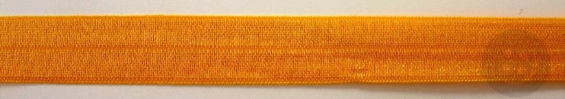Fold over elastic trim - yellow-orange - 1,5 cm