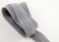 Edging elastic band - medium gray matt - width 2 cm