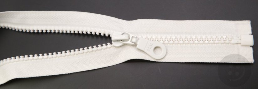 Plastic open-end zippers cubes - length (30 - 95 cm) - various colours