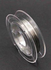 Threading wire 10 meters - silver - diameter 0.25 mm