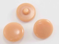Knopf mit Unternaht - beige glänzend - Durchmesser 1,72 cm