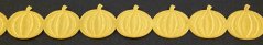 Satin pumpkins by the meter - yellow - width 1.5 cm