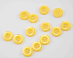 Hole shirt button - yellow - diameter 1.2 cm