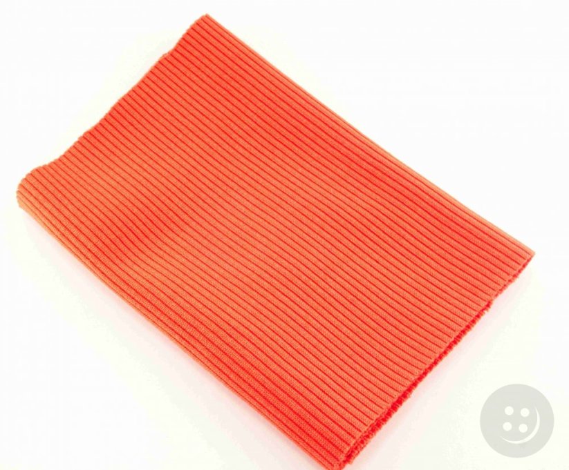 Polyester knit - orange - dimensions 16 cm x 80 cm