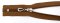 Spiral zipper no. 5, cinnamon, 16 cm, with silver teardrop pull