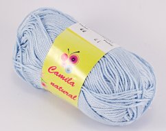 Yarn Camila natural - light blue - color number 81