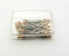 Nerezové špendlíky so zlatou hlavičkou v tvare kvapky