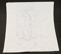 Embroidery pattern for children - baby elephant - dimensions 25 cm x 25 cm