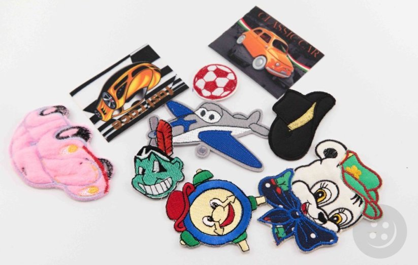 MIX of iron-on and sew-on patches - set for boys (9 pcs)