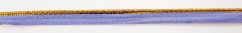 Cotton bias insertion piping - gold/purple - width 1 cm