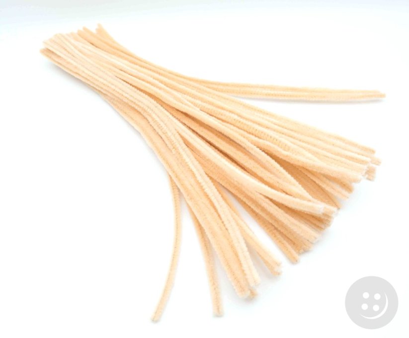 Dekorační drátek chlupatý - béžová